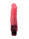 Рельефный розовый вибратор-реалистик - 19,5 см. фото 2 — pink-kiss