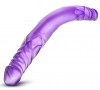 Фиолетовый двусторонний фаллоимитатор 14 Inch Double Dildo - 35 см.  фото 3 — pink-kiss