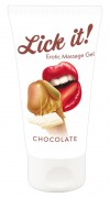 Лубрикант на водной основе Lick it! Chocolate с ароматом шоколада - 50 мл. фото 1 — pink-kiss