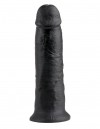 Чёрный фаллос-гигант 10" Cock - 25,4 см. фото 1 — pink-kiss