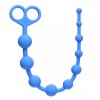 Голубая анальная цепочка Orgasm Beads - 33,5 см. фото 1 — pink-kiss