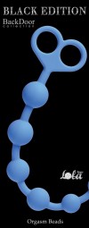 Голубая анальная цепочка Orgasm Beads - 33,5 см. фото 2 — pink-kiss