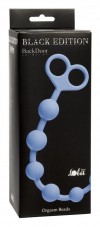 Голубая анальная цепочка Orgasm Beads - 33,5 см. фото 3 — pink-kiss