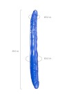 Синий двусторонний фаллоимитатор - 28,5 см. фото 3 — pink-kiss