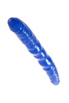 Синий двусторонний фаллоимитатор - 28,5 см. фото 4 — pink-kiss