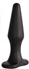Черная коническая анальная пробка Comfort - 10,6 см. фото 1 — pink-kiss