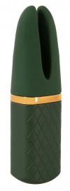 Зеленый вибратор Luxurious Split Tip Vibrator - 13,1 см. фото 1 — pink-kiss