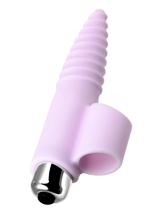Нежно-розовая вибронасадка на палец для анальной стимуляции JOS NOVA - 9 см. фото 1 — pink-kiss