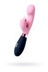 Розовый вибромассажер Ornella с клиторальным стимулятором - 21,5 см. фото 1 — pink-kiss