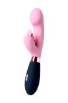 Розовый вибромассажер Ornella с клиторальным стимулятором - 21,5 см. фото 3 — pink-kiss