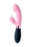 Розовый вибромассажер Ornella с клиторальным стимулятором - 21,5 см. фото 4 — pink-kiss