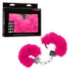 Металлические наручники с розовым мехом Ultra Fluffy Furry Cuffs фото 2 — pink-kiss