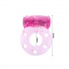 Розовое эрекционное кольцо с бабочкой на вибропуле фото 3 — pink-kiss