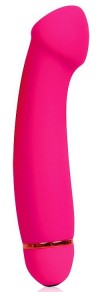 Розовый изогнутый вибромассажер с 20 режимами вибрации - 15 см. фото 1 — pink-kiss