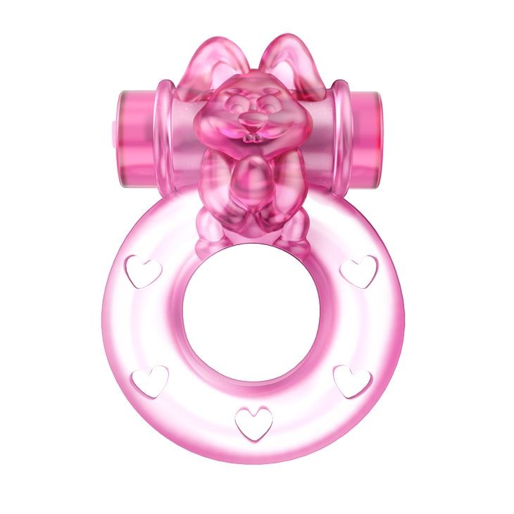 Розовое эрекционное кольцо с вибрацией Ring фото 1 — pink-kiss