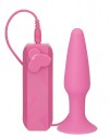 Розовая вибровтулка с выносным пультом управления - 11,4 см. фото 1 — pink-kiss