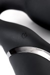 Черный безремневой вибрострапон Silicone Bendable Strap-On M фото 13 — pink-kiss