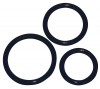 Набор из 3 чёрных эрекционных колец разного диаметра фото 1 — pink-kiss