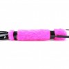 Плеть из лака с розовым мехом BDSM Light - 43 см. фото 3 — pink-kiss