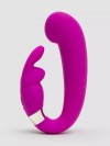 Лиловый вибратор Mini G-Spot Curve Vibe с клиторальным зайчиком фото 3 — pink-kiss