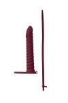 Бордовая вибронасадка для двойного проникновения Rori - 17 см. фото 3 — pink-kiss