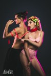 Красный ошейник Circus с поводком фото 8 — pink-kiss