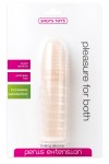 Телесная шипованная насадка на пенис с выпуклой головкой - 13,5 см. фото 2 — pink-kiss