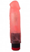 Розовый вибромассажер в виде фаллоса с венками - 18,5 см. фото 1 — pink-kiss