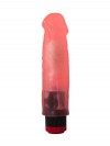 Розовый вибромассажер в виде фаллоса с венками - 18,5 см. фото 2 — pink-kiss