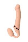 Телесный безремневой вибрострапон Vibrating Bendable Strap-On L фото 3 — pink-kiss