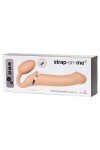 Телесный безремневой вибрострапон Vibrating Bendable Strap-On L фото 9 — pink-kiss