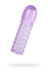 Насадка гелевая фиолетовая с точками, шипами и наплывами - 13,5 см. фото 3 — pink-kiss