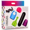 Вибропуля с 4 эластичными насадками Rechargeable Bullet With 4 Attachments фото 6 — pink-kiss