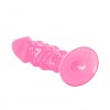 Розовый анальный стимулятор-фаллос - 12,3 см. фото 4 — pink-kiss