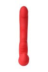 Красный безремневой страпон с вибрацией фото 4 — pink-kiss