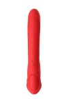 Красный безремневой страпон с вибрацией фото 6 — pink-kiss