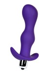Фиолетовая изогнутая анальная вибропробка - 14 см. фото 2 — pink-kiss