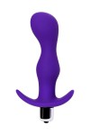 Фиолетовая изогнутая анальная вибропробка - 14 см. фото 3 — pink-kiss