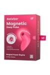Розовый вакуум-волновой бесконтактный стимулятор клитора Magnetic Deep Pulse фото 10 — pink-kiss