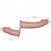 Женский телесный страпон с вагинальной вибропробкой Ultra - 17,5 см. фото 4 — pink-kiss
