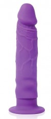 Фиолетовый реалистичный фаллоимитатор на присоске - 12 см. фото 1 — pink-kiss