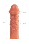 Реалистичная удлиняющая насадка с дополнительной стимуляцией - 16,5 см. фото 6 — pink-kiss