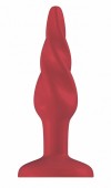 Красная анальная пробка Butt Plug Rounded 3 Inch - 7,6 см. фото 1 — pink-kiss