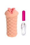 Телесный мастурбатор-вагина Elegance.002 с вибрацией фото 7 — pink-kiss