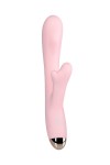 Розовый вибромассажер MERYL со стимулятором клитора - 22,5 см. фото 3 — pink-kiss