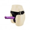 Фиолетовый стапон с двумя насадками - 18 см. фото 2 — pink-kiss