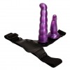 Фиолетовый стапон с двумя насадками - 18 см. фото 4 — pink-kiss