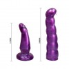 Фиолетовый стапон с двумя насадками - 18 см. фото 6 — pink-kiss