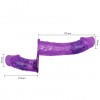 Женский фиолетовый страпон с вагинальной вибропробкой Ultra - 17,5 см. фото 5 — pink-kiss