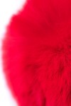 Серебристая анальная втулка TOYFA Metal с красным хвостиком фото 5 — pink-kiss